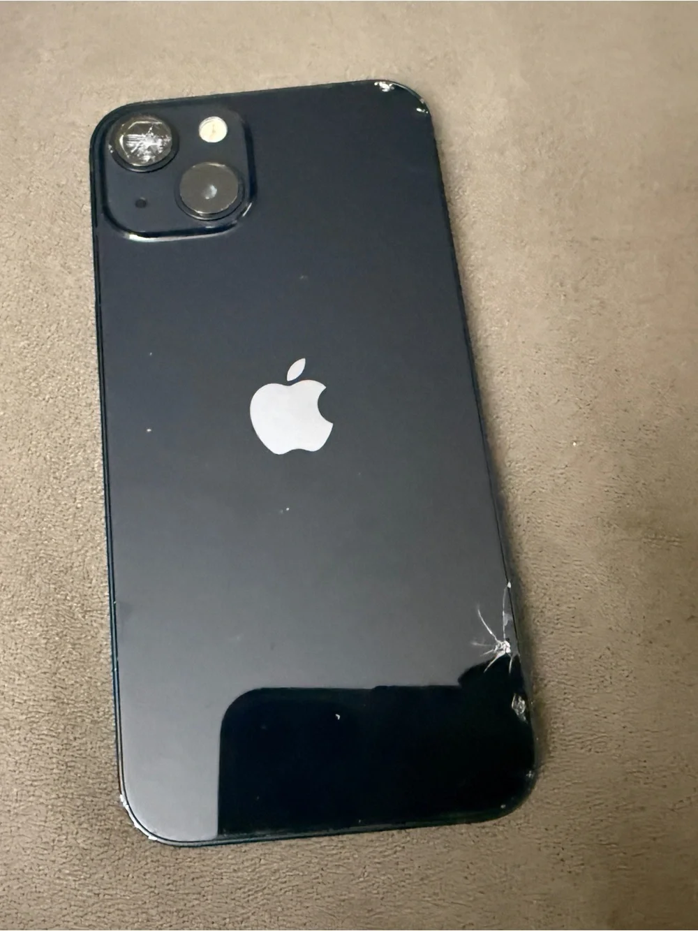 Apple Black Smartphone with Edge-to-Edge Display